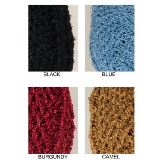 Burgundy Soft Knit Textured Pompom Winter Beanie - Picture 3 of 3